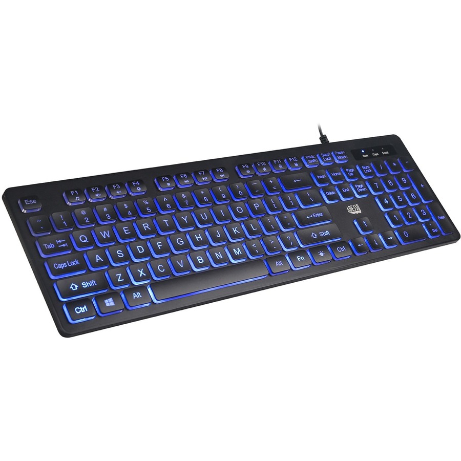 Thumbnail 3 of 24 for Adesso Large Print Illuminated Desktop Keyboard