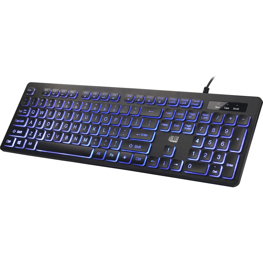 Thumbnail 4 of 24 for Adesso Large Print Illuminated Desktop Keyboard