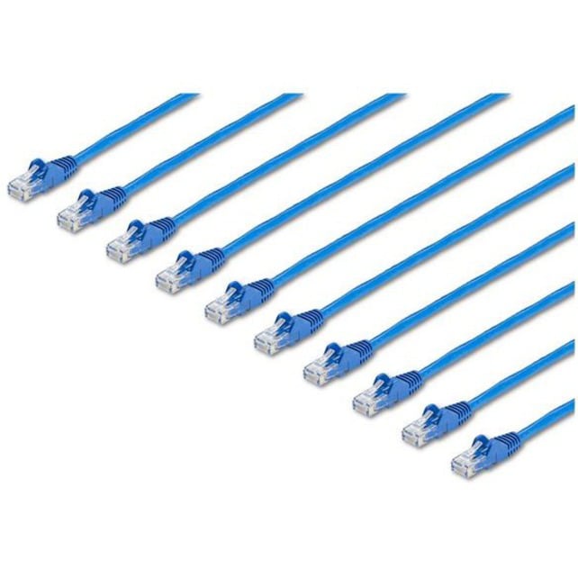 StarTech 25 ft. CAT6 Ethernet Cable - 10 Pack - ETL Verified - Blue CAT6 Patch Cord - Snagless RJ45 - UTP
