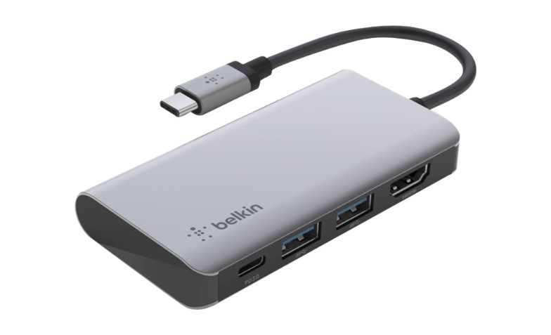Belkin CONNECT 4-in-1 multiport hub adapter - USB-C - HDMI