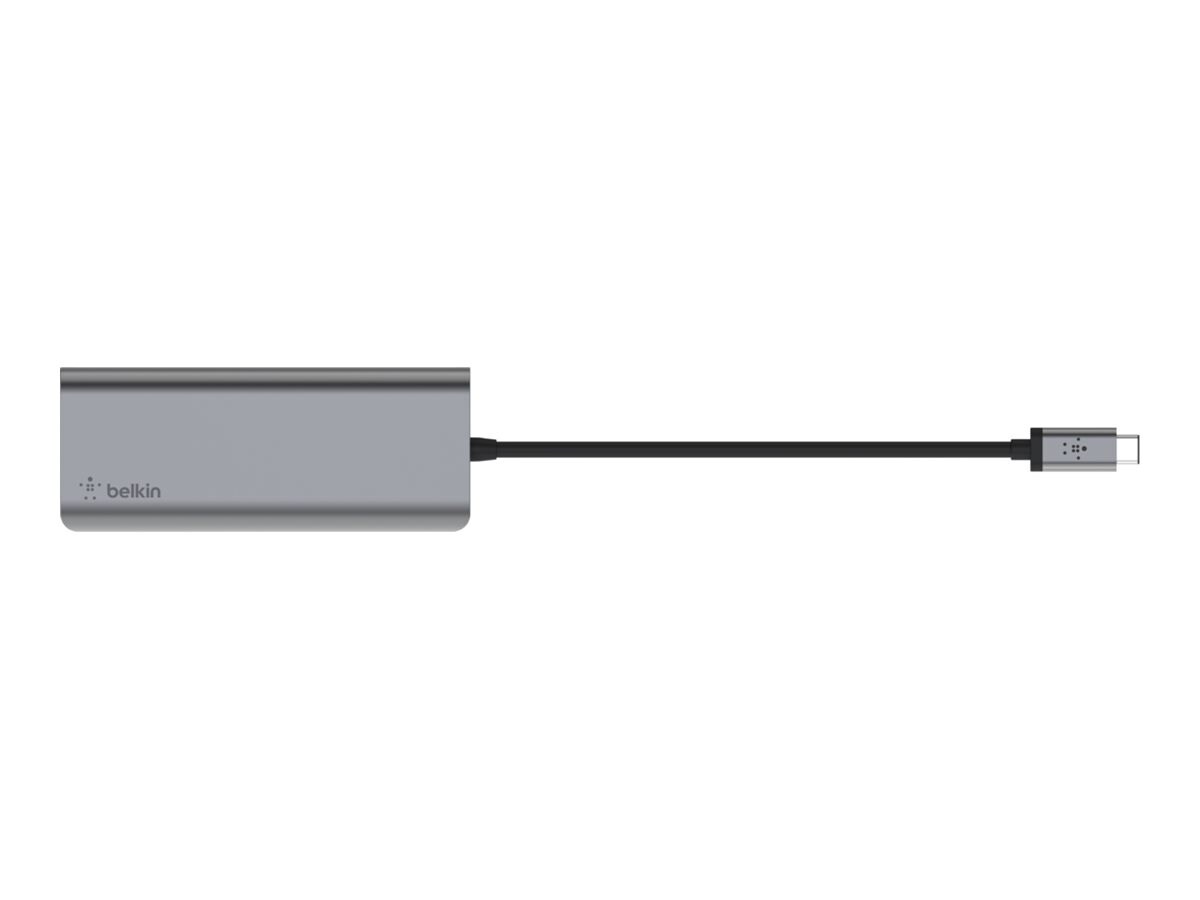 Thumbnail 4 of 10 for Belkin 6-Port USB-C Hub - USB-C to 2xUSB-A,1xUSB-C, 1xEthernet, 1x4K HDMI - 5 Gbps - 100W - Docking Station - Grey