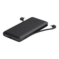 Belkin 10K 18W USB-C Power Bank with Integrated Cables - Black