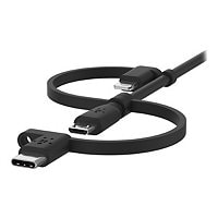 Belkin Universal USB-A to USB-C / Micro-USB Type B / Lightning Cable - PVC - M/M - 3.3ft/1m - Black