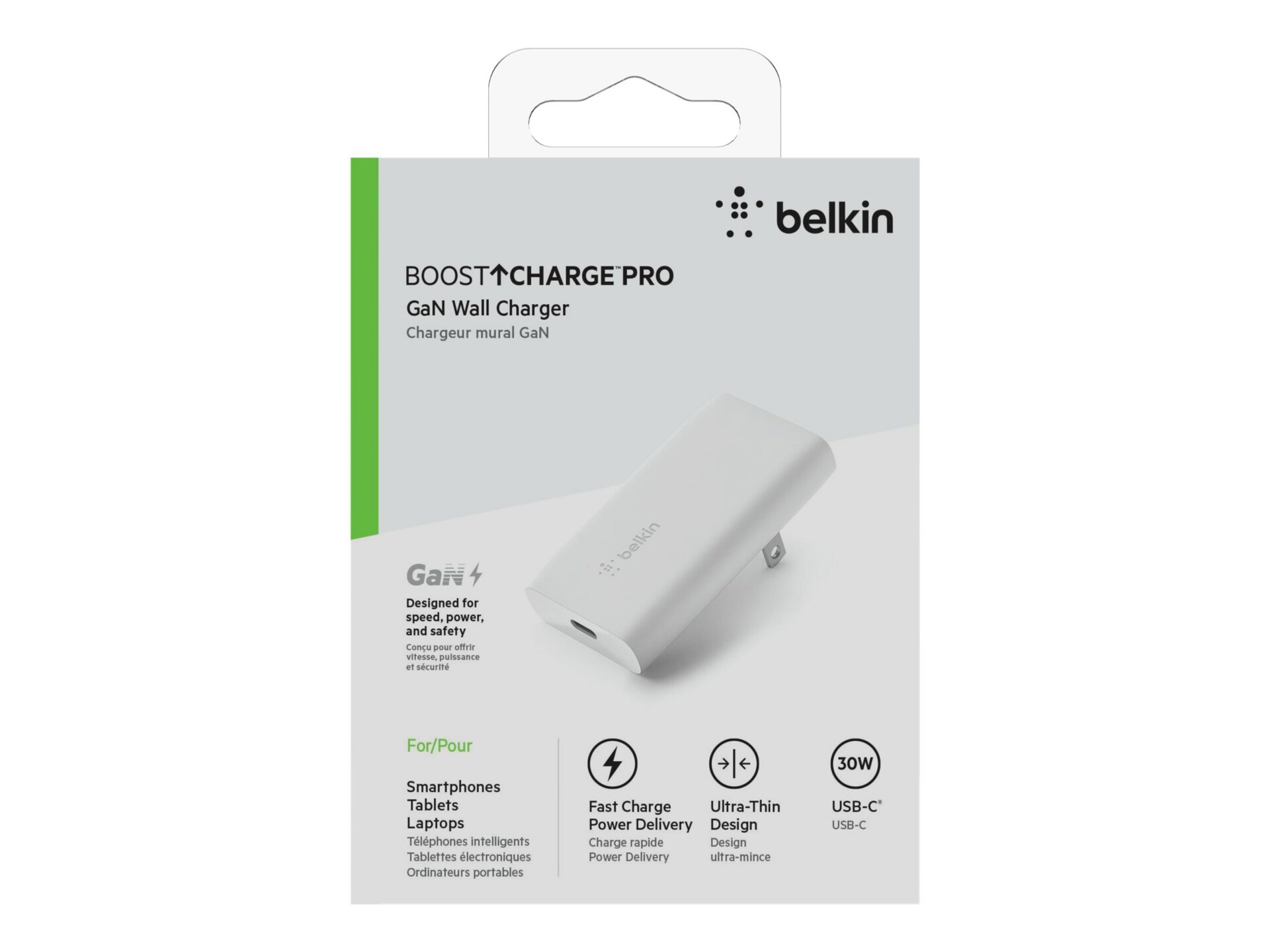 Belkin BOOST CHARGE PRO GaN power adapter - 24 pin USB-C - 30 Watt