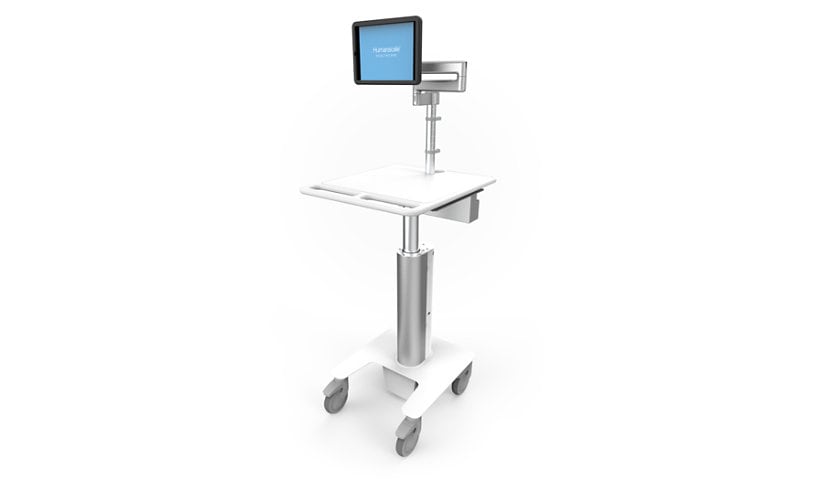 Capsa Healthcare T4 Cart - cart - for notebook - patient communication cart with post mount - white, silver