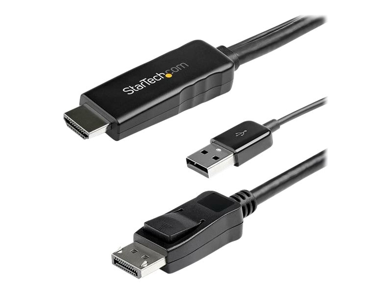StarTech.com 3 m (9.8 ft.) HDMI to DisplayPort Cable - 4K 30Hz - USB-powered - Active HDMI to DisplayPort Cable