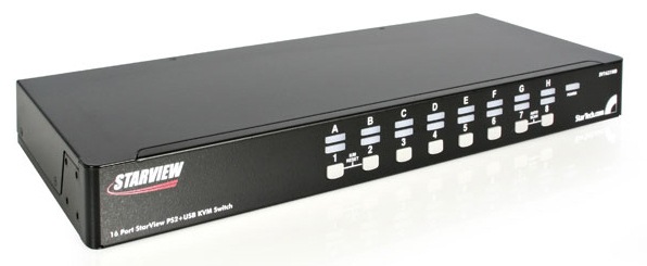 StarTech.com 16 Port 1U Rack Mount USB PS2 KVM Switch with OSD
