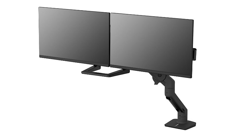 Ergotron HX mounting kit - for 2 monitors - matte black