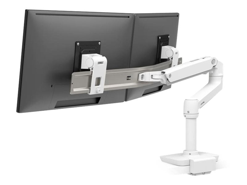 Ergotron LX Desk Dual Direct Arm - mounting kit - for 2 monitors - white