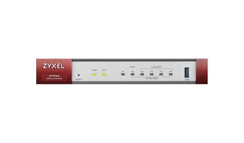 Zyxel ZyWALL ATP100 - security appliance - cloud-managed - with 1 year Gold Security Pack