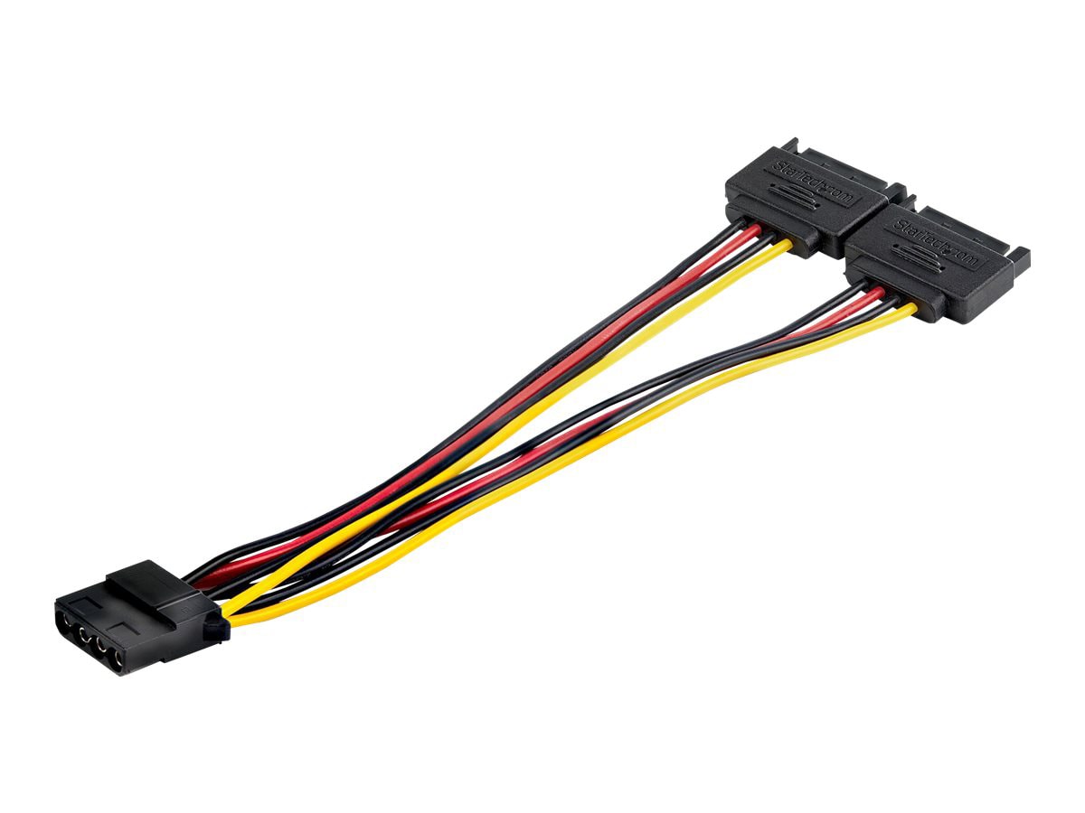 StarTech.com Dual SATA to LP4 Power Doubler Cable Adapter, SATA to 4 Pin LP