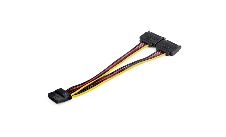 StarTech.com Dual SATA to LP4 Power Doubler Cable Adapter, SATA to