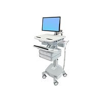 Ergotron StyleView Electric Lift Cart with LCD Arm, LiFe Powered, 4 Drawers