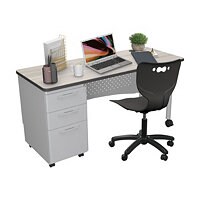 AVID MooreCo 24"x60" Single Pedestal Desk Set