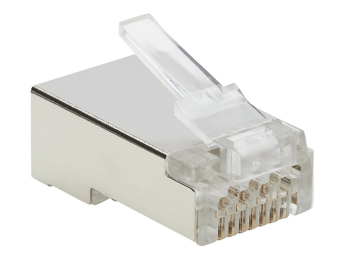 Tripp Lite Cat6 RJ45 Pass-Through FTP Modular Plug, 100 Pack - network connector