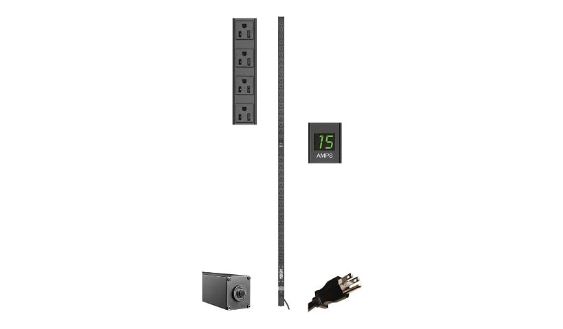 Tripp Lite PDU Metered 1.44kW Single-Phase 120V Outlets (36 5-15R), NEMA 5-15P input, 0U Vertical, 72-in - power