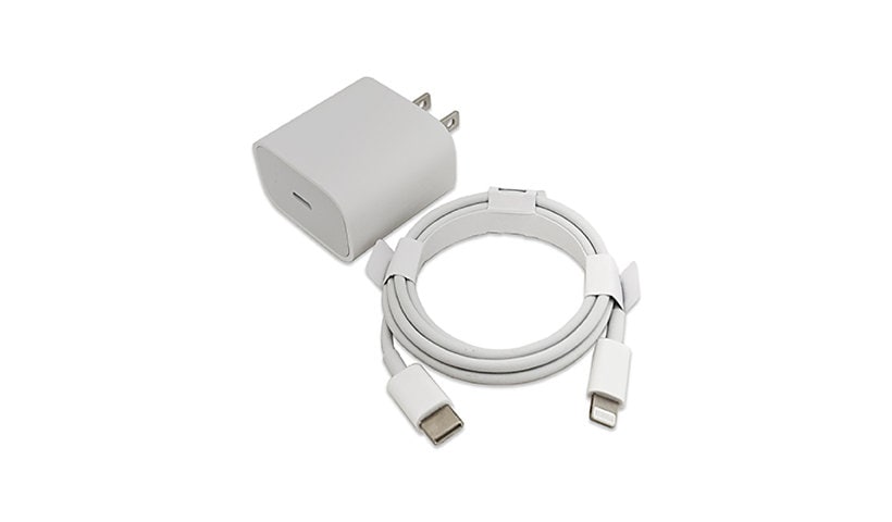 Total Micro Adapter w/Cable, Apple iPhone, iPad - 20W USB-C to Lightning