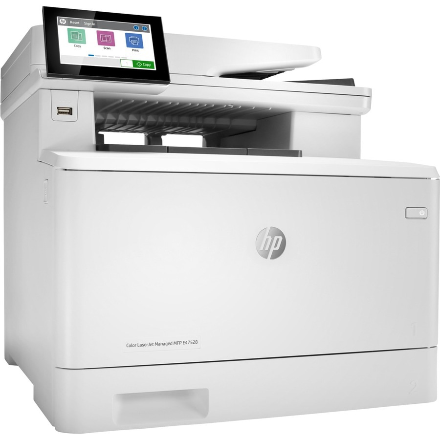 HP LaserJet Managed E47528 E47528f Laser Multifunction Printer-Color-Copier