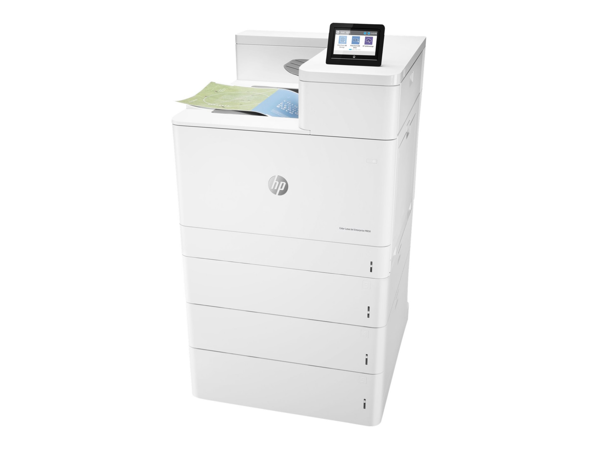 HP M856 M856x Floor Standing Laser Printer - Color