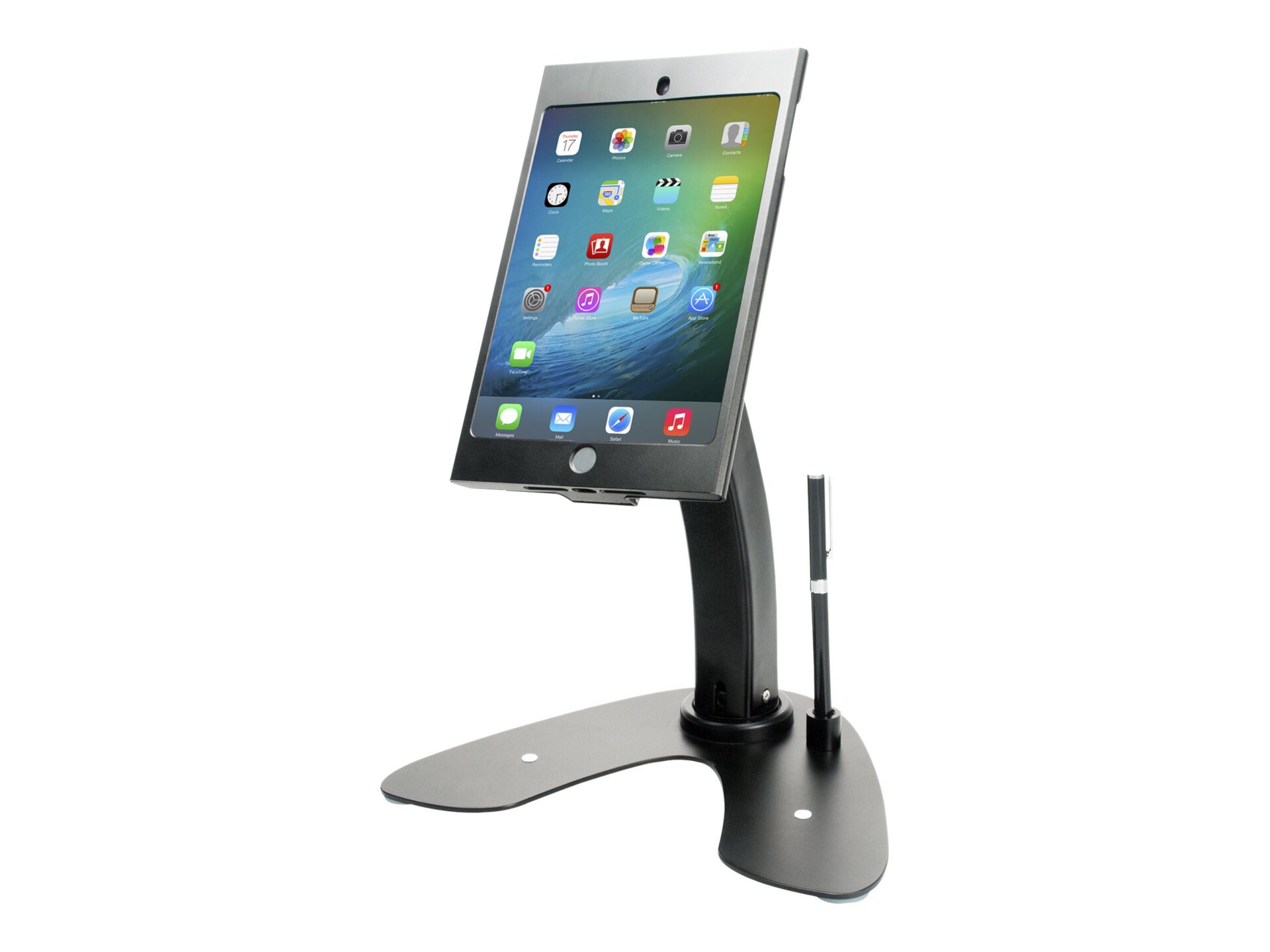 CTA Dual Security Kiosk Stand with Locking Case &amp; Cable - stand - for tablet - black