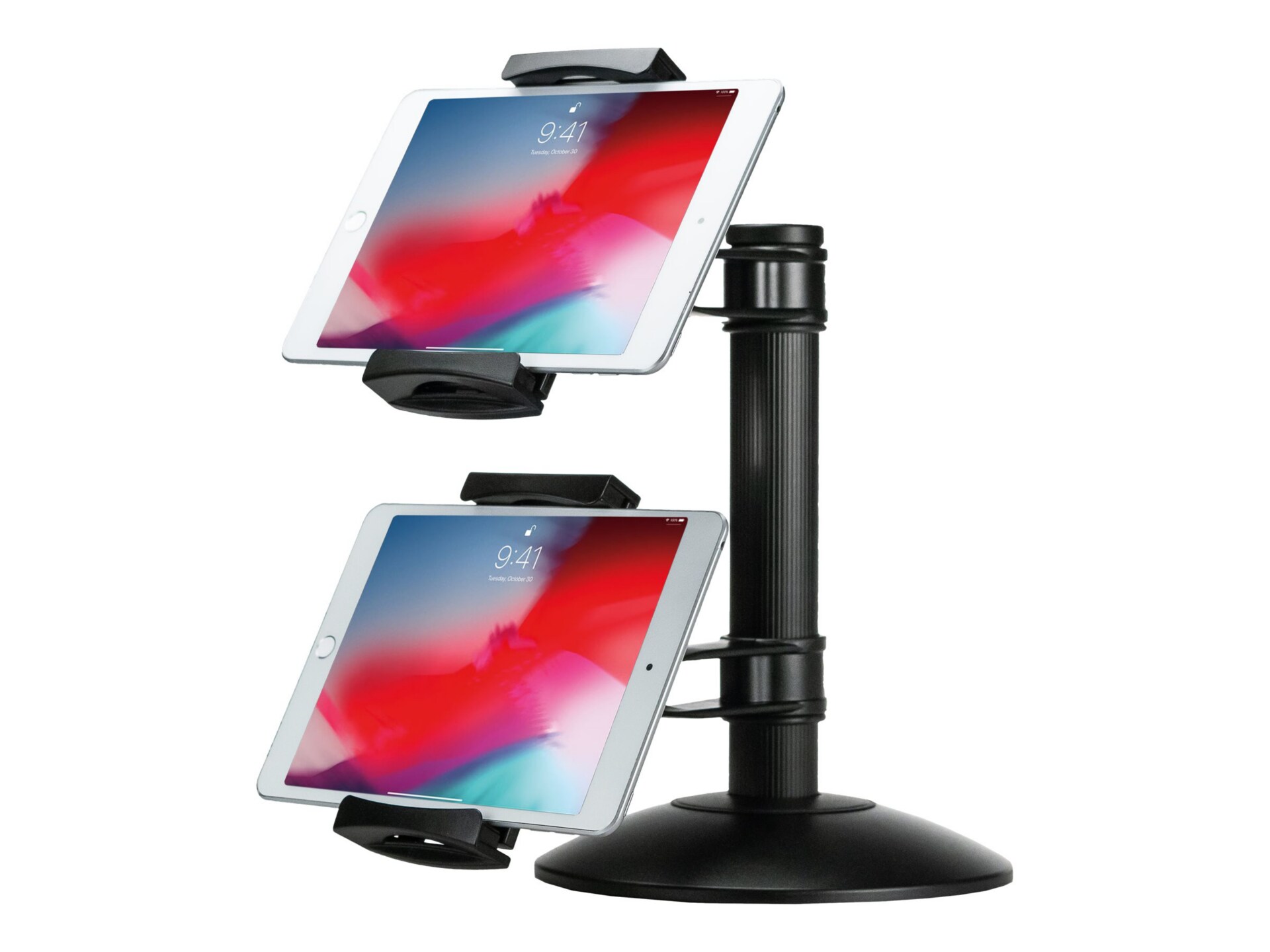 CTA Digital Quick-Connect Dual Tablet Mount with Height-Adjustable Arms