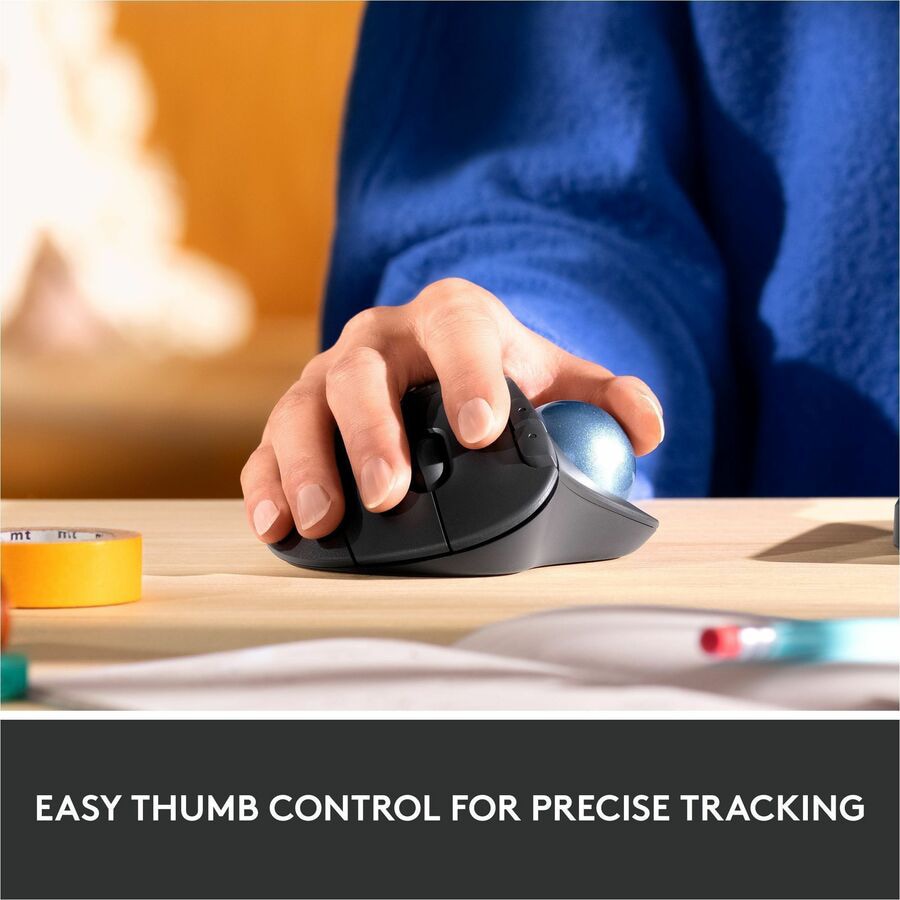 Thumbnail 4 of 11 for Logitech ERGO M575 Wireless Trackball Mouse - Easy Thumb Control, Precision and Smooth Tracking, Black
