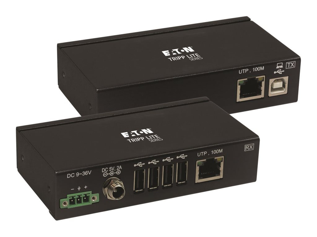Eaton Tripp Lite Series USB over Cat6 Extender 4-Port Industrial, ESD Prote