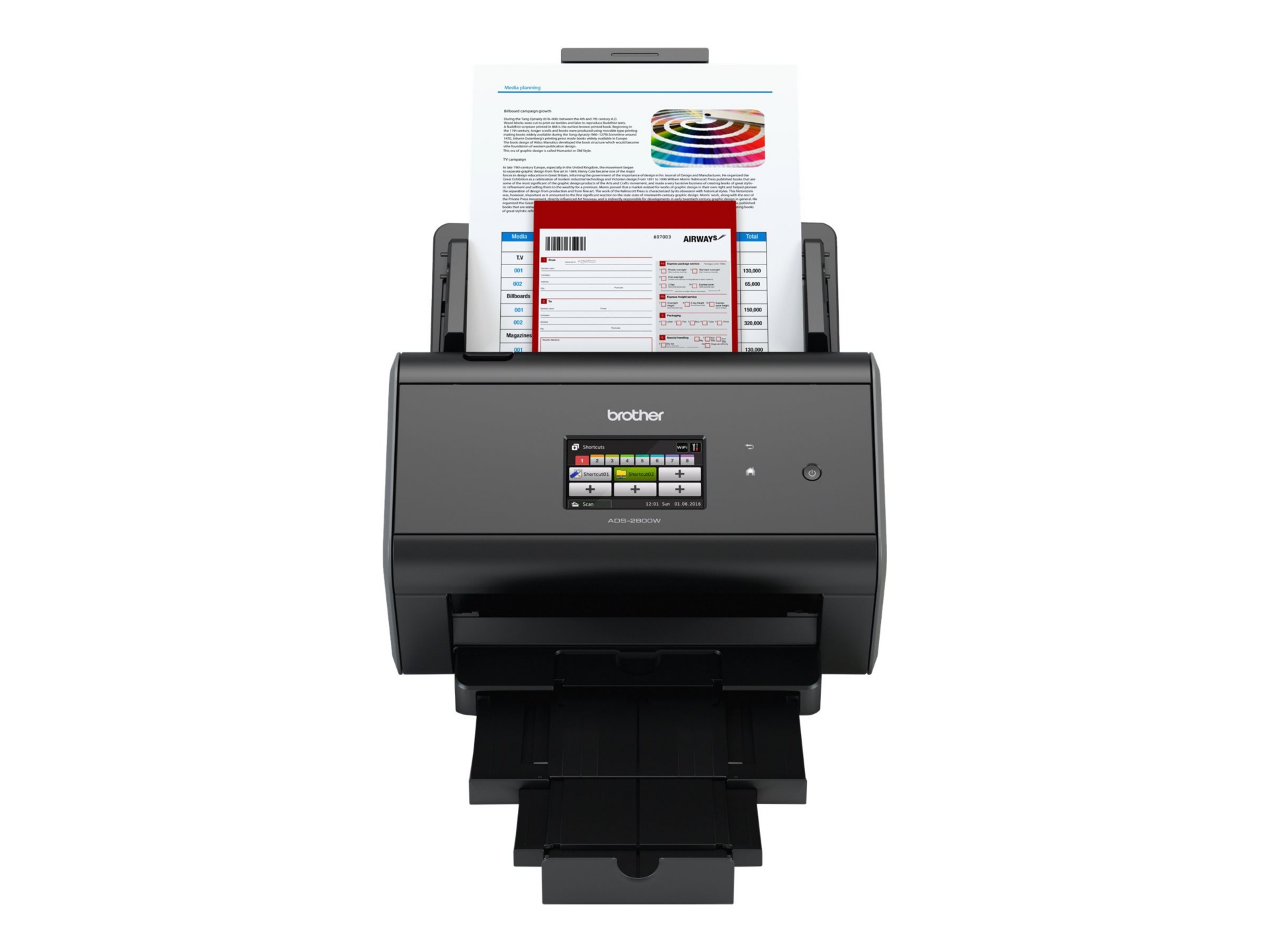 Brother ImageCenter ADS-2800W - document scanner - desktop - USB 2.0, Gigab