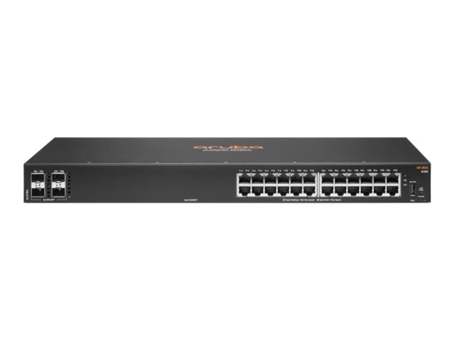 HPE Aruba 6100 24G 4SFP+ Switch - switch - 28 ports - managed - rack-mounta