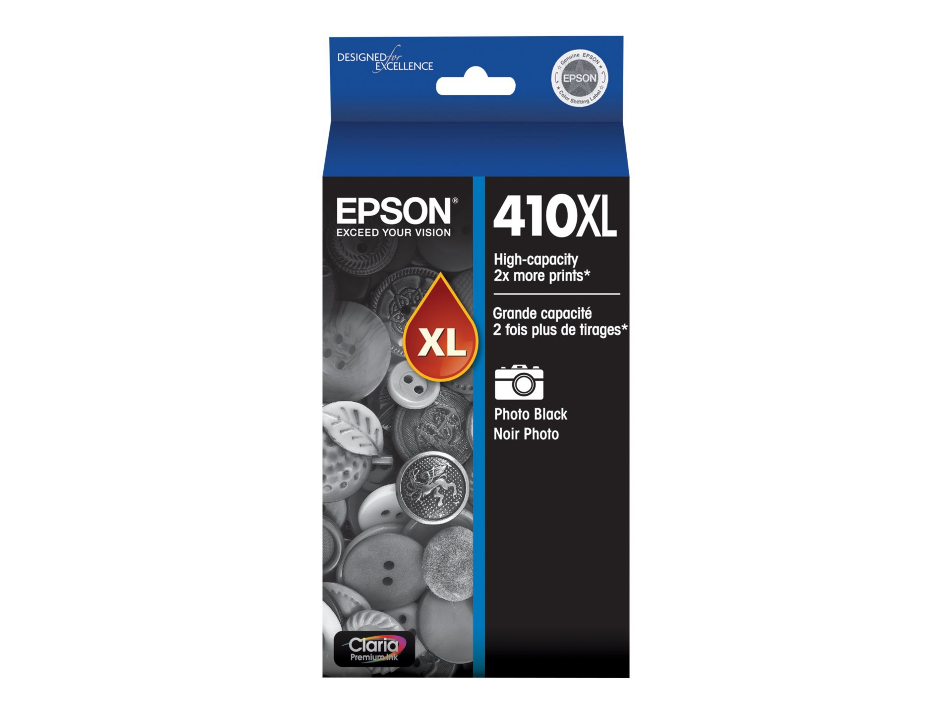 Epson 410XL Claria Premium High Capacity Photo Black Ink Cartridge