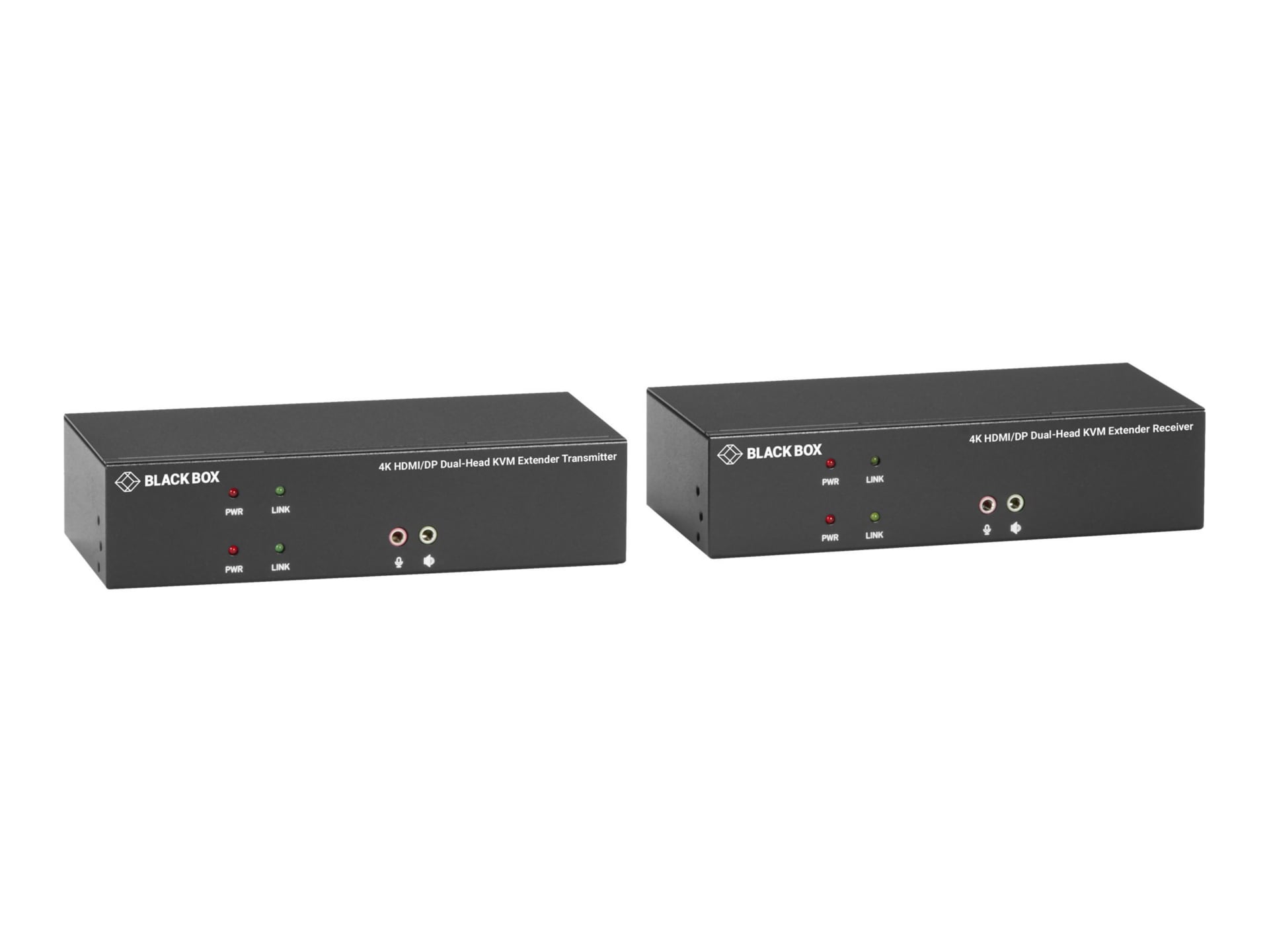 Black Box KVM Extender over Fiber – 4K, Dual-Head, HDMI/Displayport