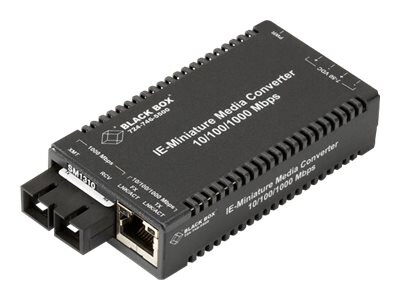 Black Box Industrial Mini Gigabit Media Converter LGC321A-R3 - fiber media converter - 10Mb LAN, 100Mb LAN, GigE