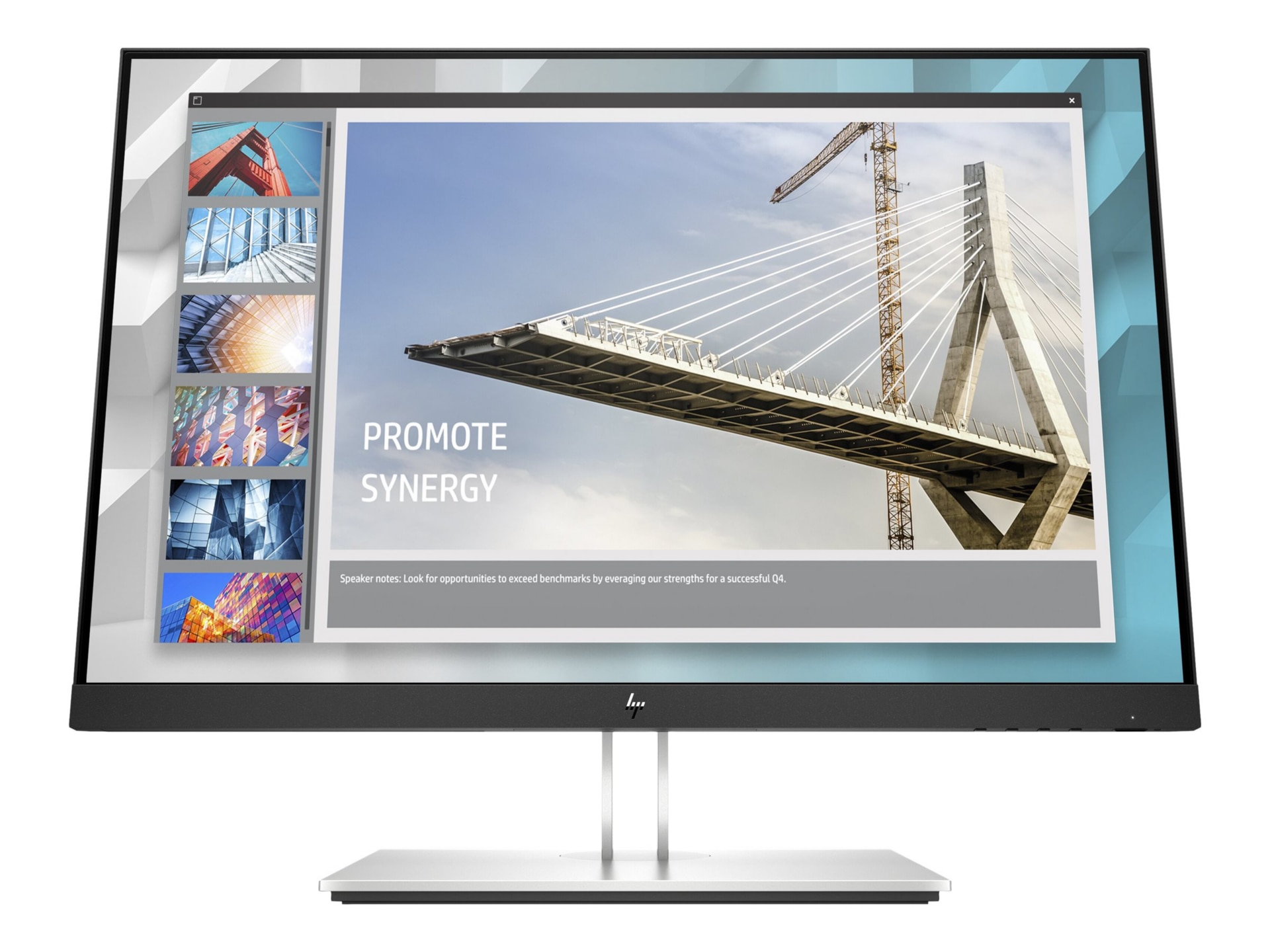 HP E24i G4 24" Class WUXGA LCD Monitor - 16:10 - Black, Silver