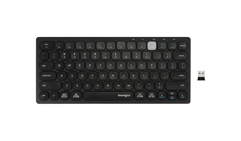 Kensington Multi-Device Dual Wireless Compact Keyboard - clavier - noir