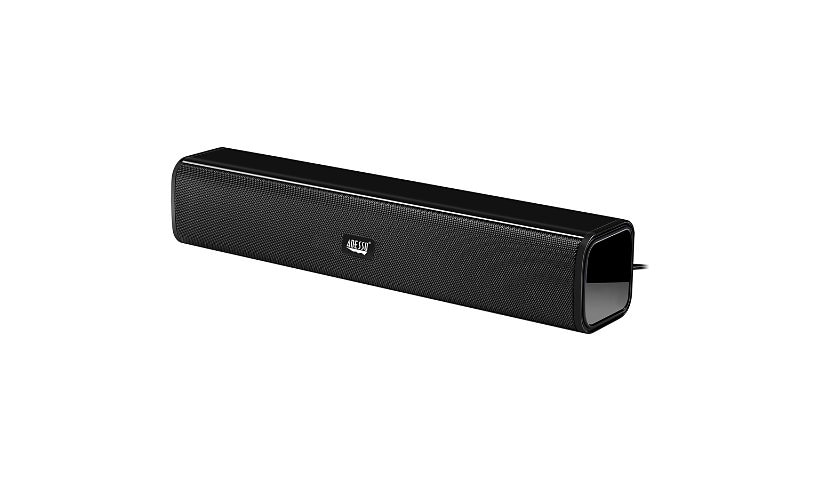 Adesso Xtream S5 USB-Powered Desktop Computer Sound Bar Speaker with Dynamic Sound- 5W x 2 - Portable