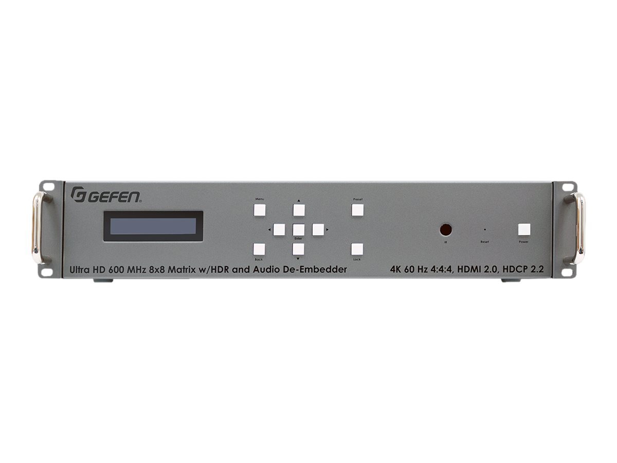 Gefen 4K Ultra HD 600 MHz 8x8 Matrix - video/audio switch - rack-mountable