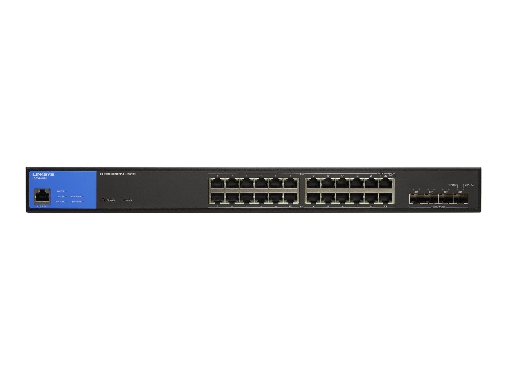 Linksys LGS328MPC - switch - 24 ports - smart - TAA Compliant