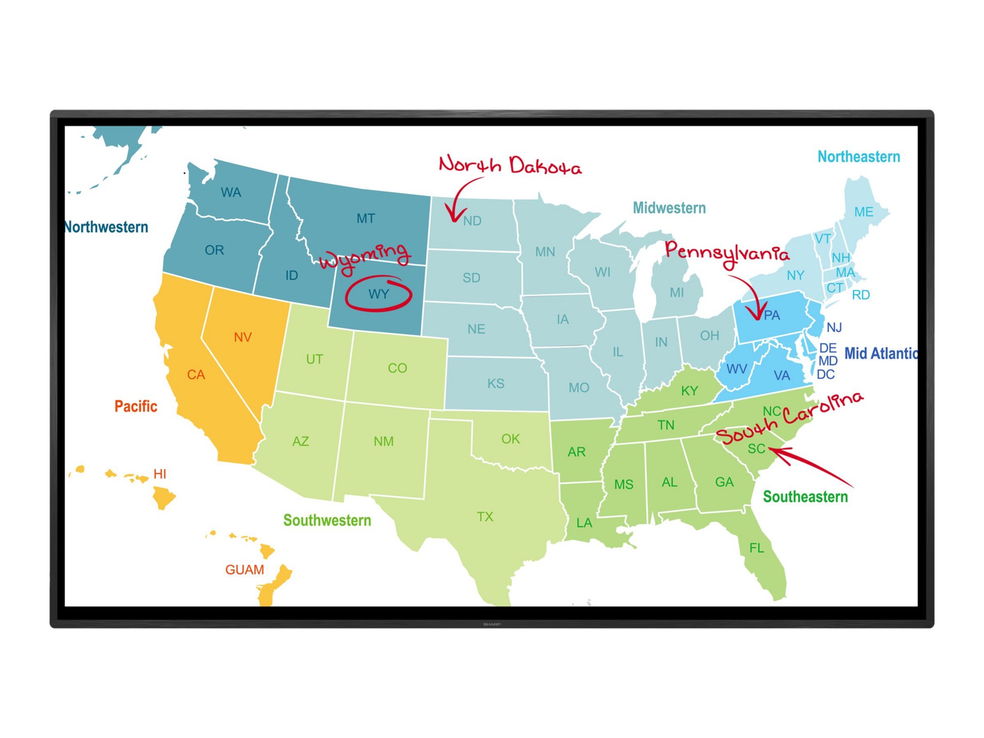 Sharp 4T-B70CT1U Aquos Board - 70" Class (69.5" viewable) LED-backlit LCD display - 4K - for interactive communication