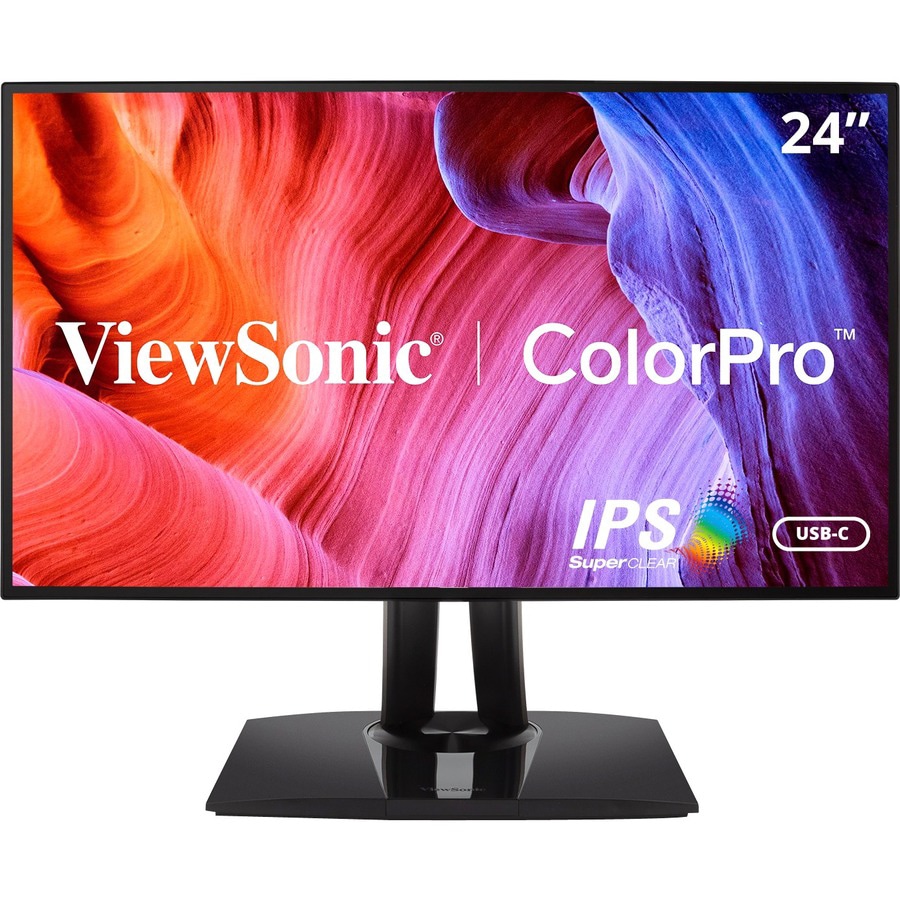 ViewSonic ColorPro VP2468a - 1080p Monitor with Ergonomics, 65W USB-C, RJ45, HDMI, DP Daisy Chain - 250 cd/m� - 24"