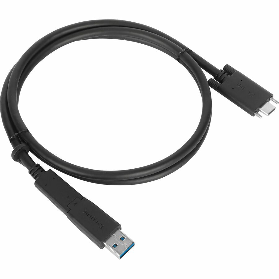 Targus 1M USB-C Male with Screw to USB-C Male Cable with USB-A Tether