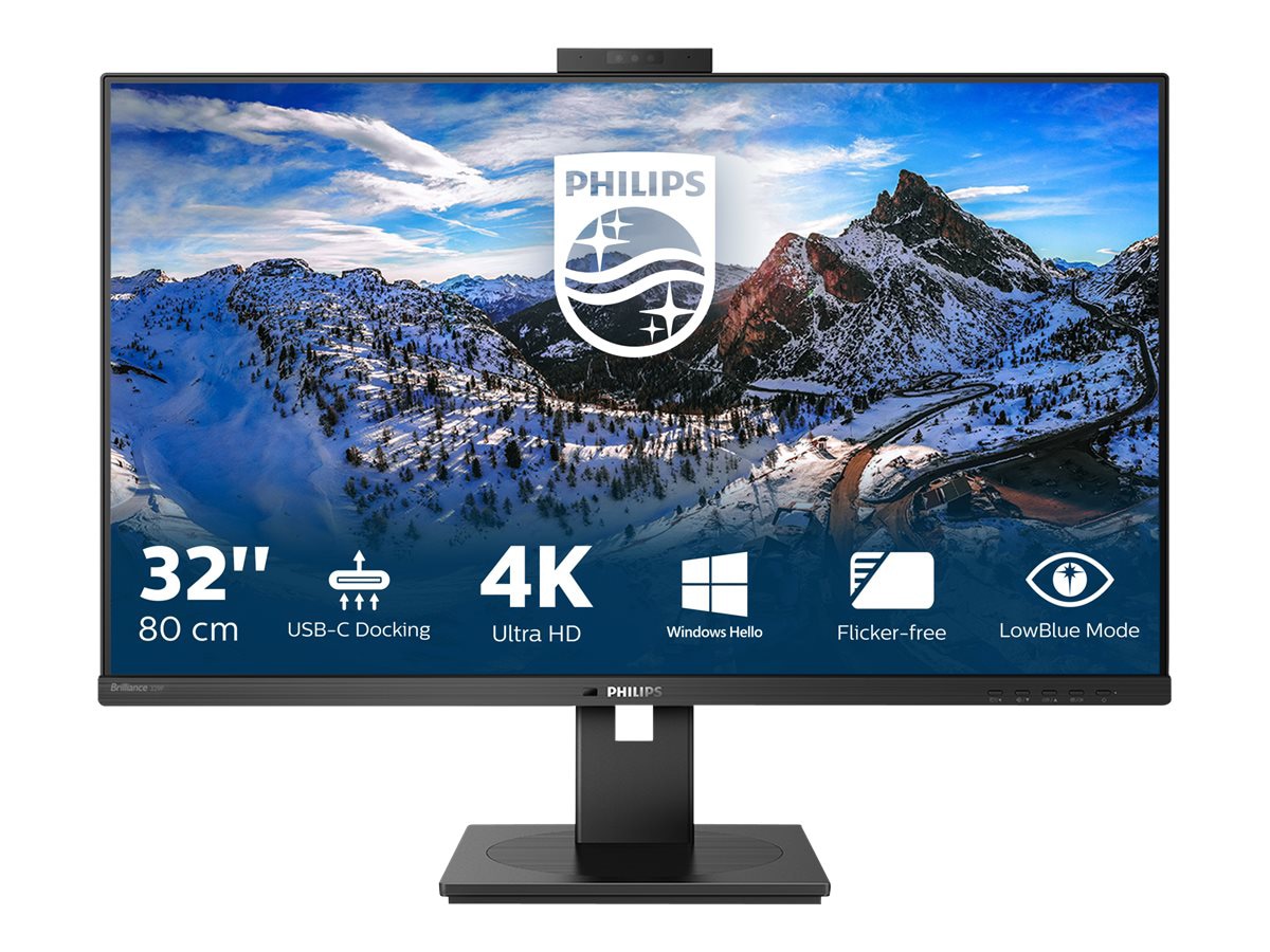 PHILIPS 329P1H - 32" Monitor, LED, UHD (3840x2160), webcam, USB-C, RJ45, USB-Hub, 4 Year Manufacturer Warranty