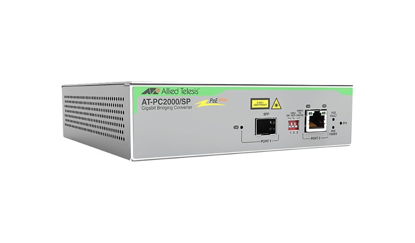 Allied Telesis AT PC2000/SP - fiber media converter - 10Mb LAN, 100Mb LAN,