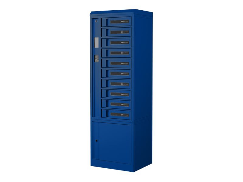 Bretford TechGuard Connect TCLAUS500EFJJ - cabinet unit - for 10 notebooks/tablets/cellular phones - royal blue