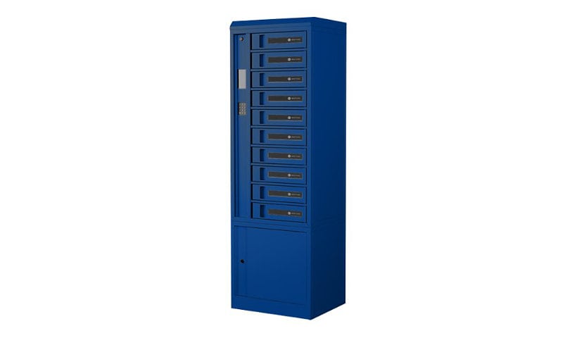 Bretford TechGuard Connect TCLAUS500EFJJ - cabinet unit - for 10 notebooks/tablets/cellular phones - royal blue