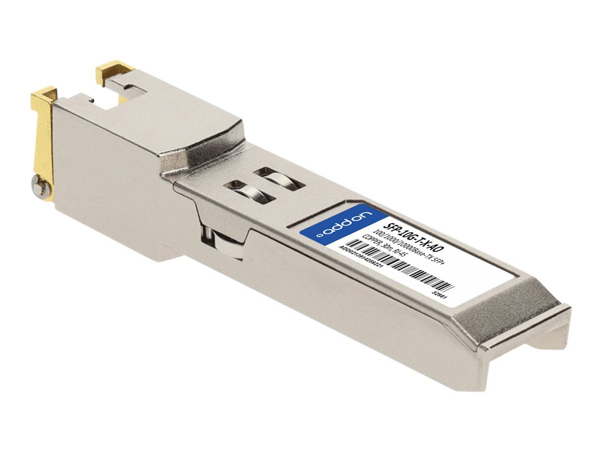 AddOn Cisco SFP-10G-T-X Compatible TAA 100/1000/10000Base-TX SFP+ Transceiver (Copper, 30m, RJ-45, -5 to 85C)