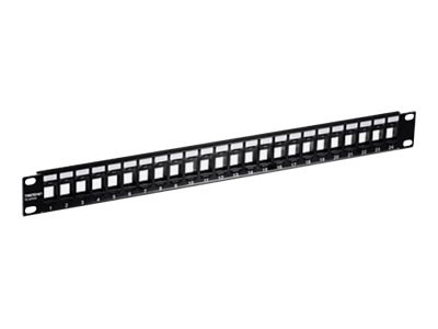 TRENDnet 24-Port Blank Keystone 1U Patch Panel, 1U 19" Metal Rackmount Housing, Recommended With TC-K25C6 & TC-K50C6