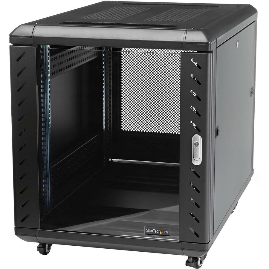 StarTech.com 15U 19" Server Rack Cabinet 4 Post 6-32" Deep Mobile w/Casters