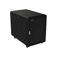 StarTech.com 15U 19" Server Rack Cabinet 4 Post 6-32" Deep Mobile w/Casters