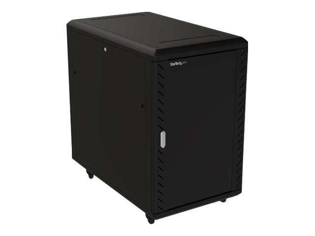 StarTech.com 18U 19" Server Rack Cabinet 4 Post 6-32" Deep Mobile w/Casters