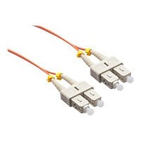 Axiom SC-SC Multimode Duplex OM1 62.5/125 Fiber Optic Cable - 20m - Orange